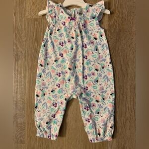Bundles Baby Place Girl's Size 3-6 Months Pastel Floral Sleeveless Romper